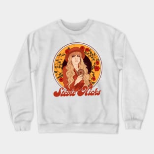 Stevie Nicks --- 70s Retro Fan Illustration Crewneck Sweatshirt